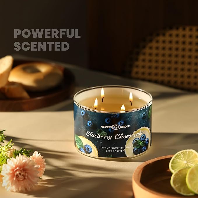 Balsam Cedar Scented Candles, 18oz Soy Candles Non Toxic 4-Wick Large Candle Jars, Over 50 Hours of Burning Time, Ideal for Gifting, Events, Home Decor