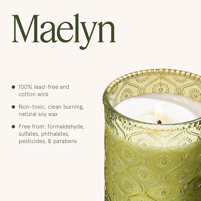LA JOLIE MUSE Starlit Golden Fir Scented Candle, Winter Candle Gifts, Fir & Cedarwood Candle, Holiday Candles for Home Scented, Natural Soy Wax Candle, 6 oz 40 Hours Burn