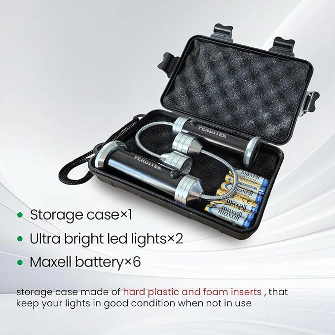 BBQ Grill Light for Outdoor, Barbecue Magnetic Base LED Lights with Flexible Neck,Waterproof Heat Resistant Grill Lamp for Smoker Accessories, Gifts for Men Dad Husband, Batteries Included - 2 Pack