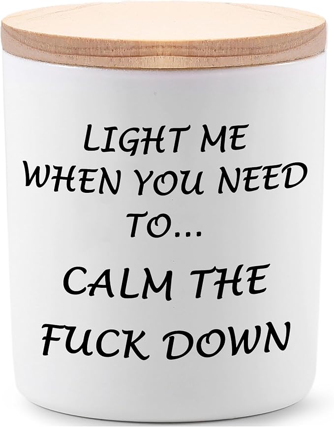 Candles Gifts for Women Funny Unique Stress Relief Relaxation Relaxing Christmas Birthday Gifts for Her Sister Best Friend Bestie Girlfriend Wife Mom Novelty Lavender Scented Soy Candle