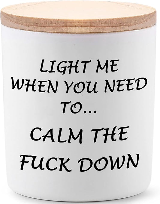 Candles Gifts for Women Funny Unique Stress Relief Relaxation Relaxing Christmas Birthday Gifts for Her Sister Best Friend Bestie Girlfriend Wife Mom Novelty Lavender Scented Soy Candle