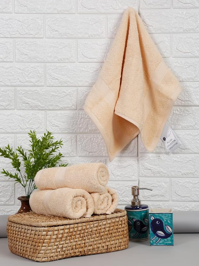 Casa Lino 4 Pack Hand Towels for Bathroom, 18"x28", 100% Cotton, Ultra Soft & Highly Absorbent, Premium Luxury Towels for Gym, Shower, Hotel, New Apartment Essentials, Linen