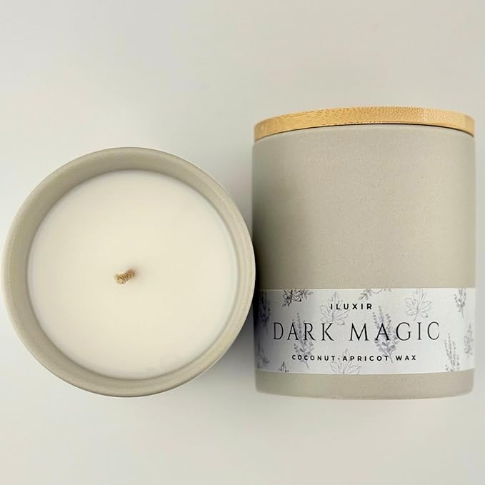 Eucalyptus Amber Musk Scented Candle – Bold Cologne-Inspired Luxury Aroma – Hand-Poured Coconut-Apricot Wax, Long-Lasting Burn, Phthalate-Free (13 oz, Gift Box) – Dark Magic