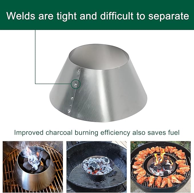 Stainless Steel BBQ Grill for Weber 22"/26.75" Kettle Grill Accessories, Barbecue Grill Replacement for WSM Weber Smokey Mountain L&XL Big Green Egg Grills, Kamado Joe Big Joe