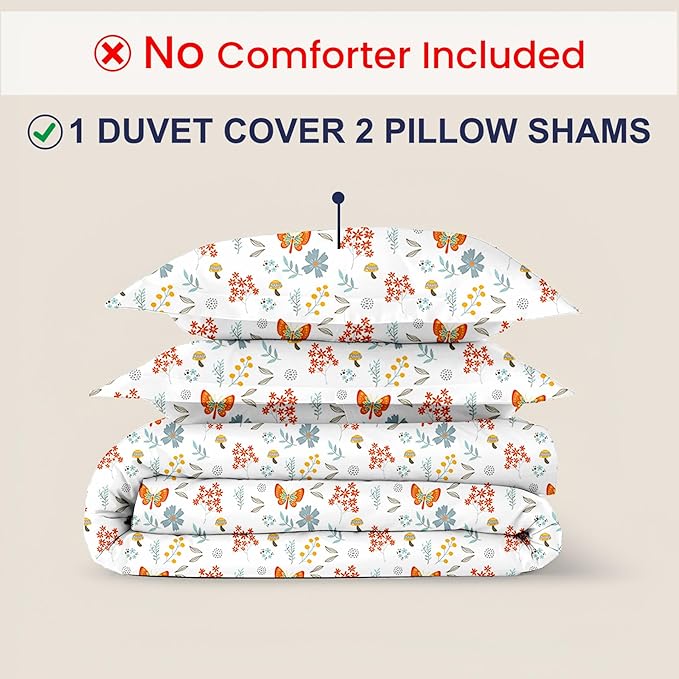 Kotton Culture 3 Pc Twin Size Duvet Cover Set- 100% Egyptian Cotton Sateen 600 TC Ultra Soft Premium Durable Comforter Cover Zipper Closure & Corner Ties (Rain Forest, Twin/Twin XL 68" X 90")