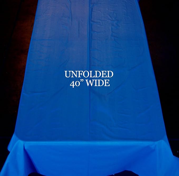 Craft And Party, Black Plastic Table Cover Roll - 40in X 100 feet Heavy Duty Plastic Banquet Table Cover Roll. (Black)