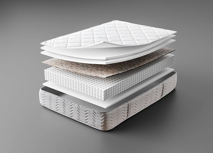 Sweet Home Stores Salia 12" King Hybrid Mattress – Medium Firm Support, Rock Salt-Infused Cover, Motion-Isolating Pocket Coils, CertiPUR-US® Certified, Fiberglass-Free, Made in USA, Bed in a Box