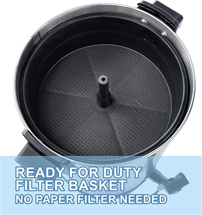 SYBO SR-CP35C Commercial Grade Stainless Steel Percolate Coffee Maker Hot Water Urn for Catering, 30-Cup, 3.5L, Metallic