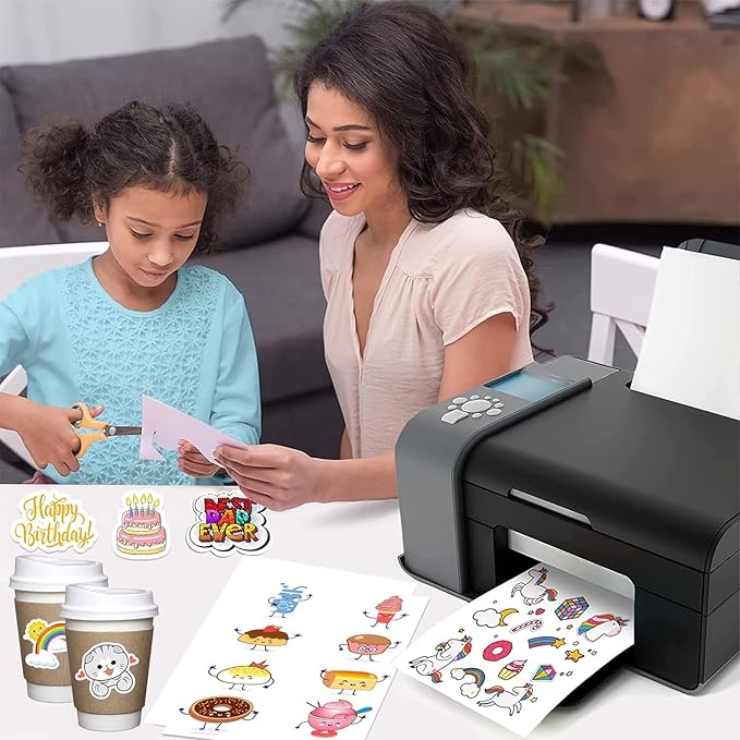 2000 Full Sheets Sticker Paper for Laser & Ink Jet Printers, 8.5" x 11" Full Sheet Address Shipping Label, 2000 Sheets 2000 Labels