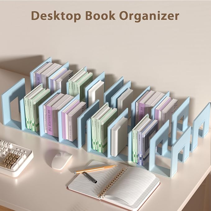 Kids Shoe Rack - 4 Pack Shoe Organizer for Toddlers & Children, Space-Saving Nursery Shoe Storage Shelf, Small Baby Shoes Display Rack for Closet/Entryway, for Desk File Book Organizer(Blue)