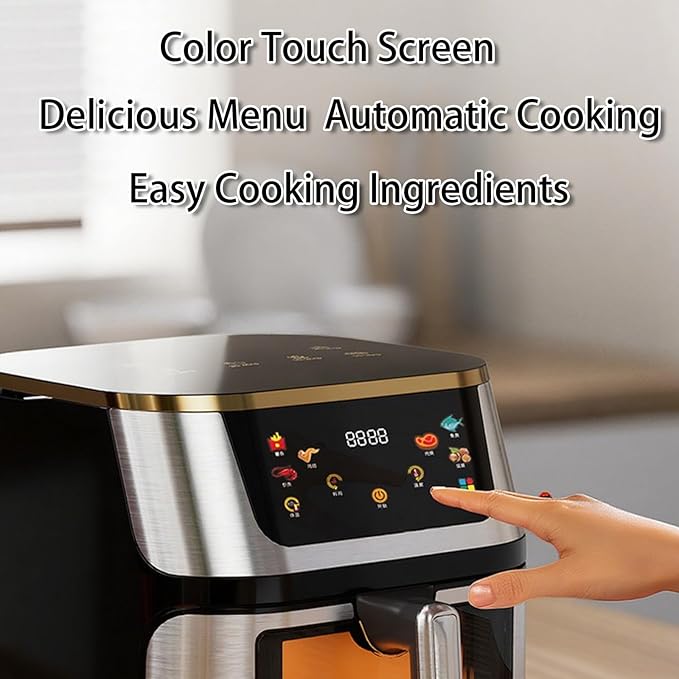 10L Air Fryer, Beelicious 8-In-One 10QT Air Fryers, with Viewing Window, Shake Reminder, 450°F Digital Airfryer with Flavor-Lock Tech, Dishwasher-Safe & Nonstick, Fit for 1-5 People