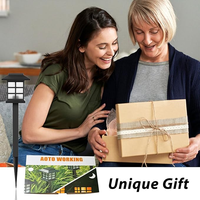 Solar Outdoor Lights,12 Pack LED Light Outdoor Waterproof, Solar Walkway Lights Maintain 8 Hours of Lighting for Your Garden, Landscape, Path, Yard, Patio, Driveway