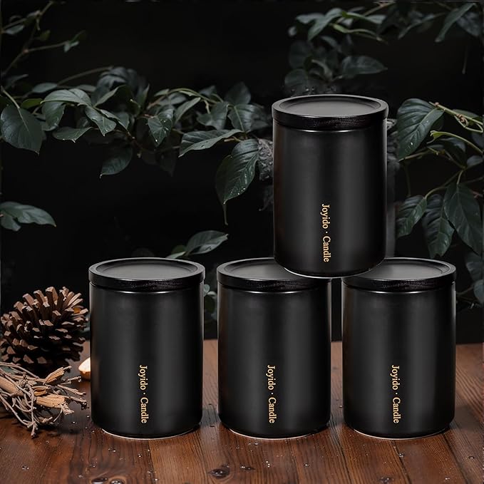 14OZ Vanilla & Smoke Scented Candle - Aromatherapy Candles with Lid - Soy Candles for Home Scented - Luxury Ceramic Jar Candles for Bedroom Kitchen Home Decor, Housewarming Party