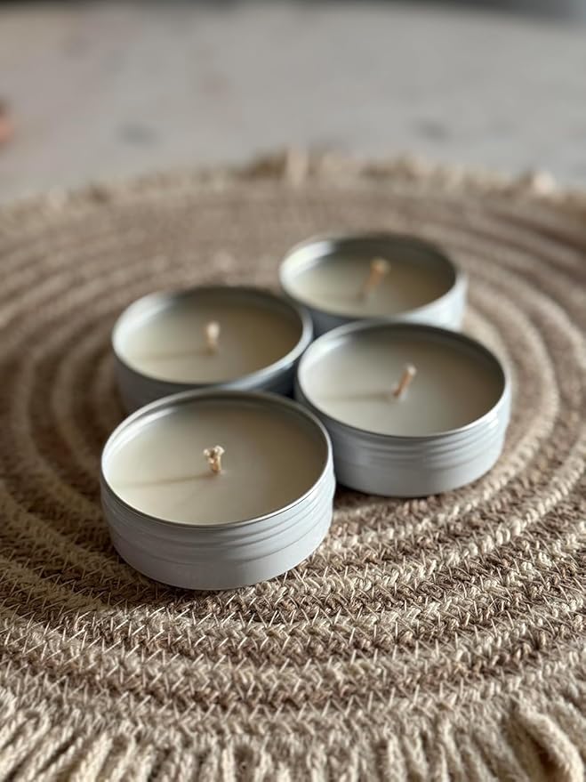 Eucalyptus, Amber & Dark Musk – Bold Cologne-Inspired Aroma with – Dark Magic Scented Candle Hand-Poured, Phthalate-Free Coconut-Apricot Wax for Home & Relaxation (2oz, Pack of 4)