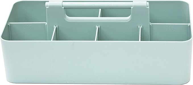 -Large Portable Caddy, DIY Dividers, 8 Compartments, Office Supplies Organizer, Simple, Portable Basket with Handle Storage Organizer Modern,Endless Multi Use -Made in USA