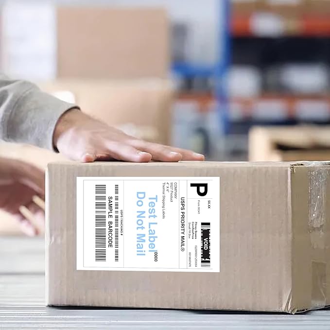 9527 Product 4" x 6" Thermal Labels for Zebra Rollo Direct Thermal Printers, 1 Roll 250 Labels Blank Direct Thermal Shipping Labels