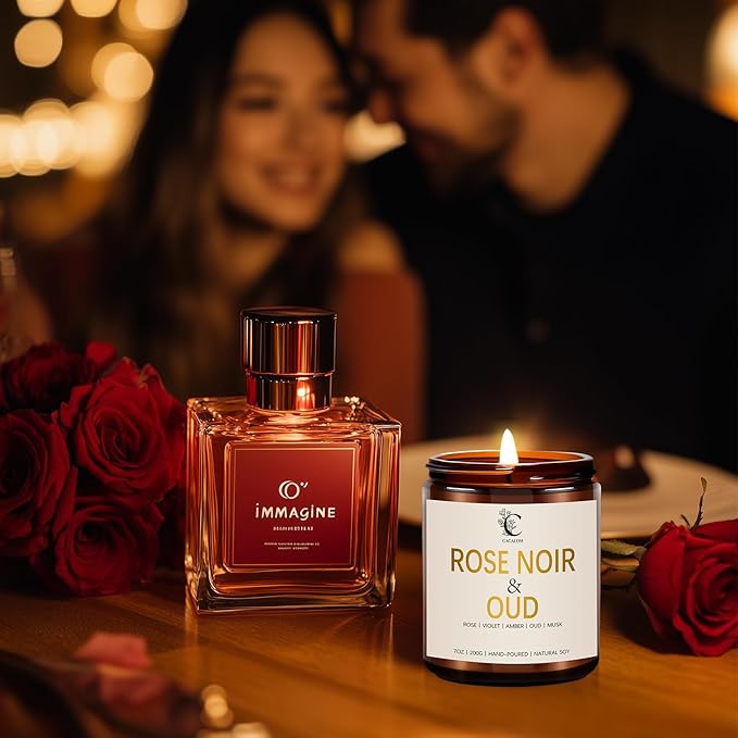 Rose Scented Candles for Women, Birthday Candles for Her Stress Relifef Aromatherapy Spa Candle Soy Wax Long Lasting Bath Relaxing Candles, Halloween Chirtmas Birthday New Job Gifts for Women Mother