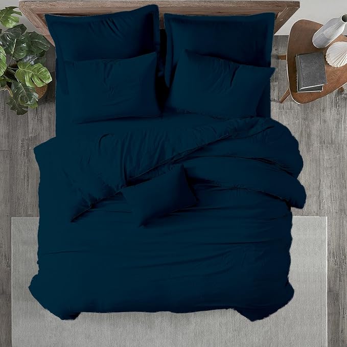 Kotton Culture 1 Pc King Size Duvet Cover Only -100% Egyptian Cotton Sateen 600 Thread Count Ultra Soft Premium Durable Comforter Cover Zipper Closure & Corner Ties (Green Teal, King 102"x94")