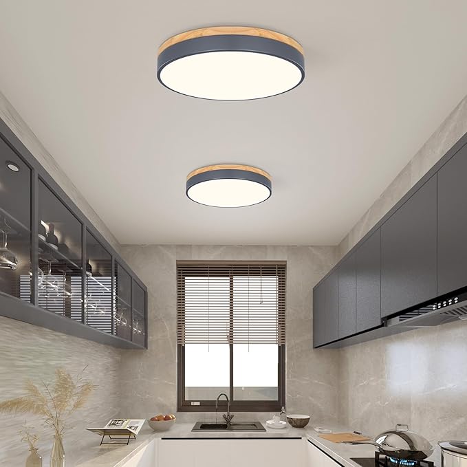 15.7" Minimalist Style Flush Mount Dimmable Ceiling LED Lightning Fixtures Close to Ceiling Easy Install for Bedroom Bathroom Laundry Room Porch Kitchen