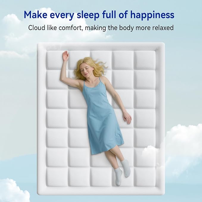 ONENICE 10 Inch King Size Mattress in a Box, Cooling Gel Memory Foam Plus Removable Pillowtop Mattress, Ergonomically Designed, CertiPUR-US Certified, Fiberglass-Free, Pressure Relief