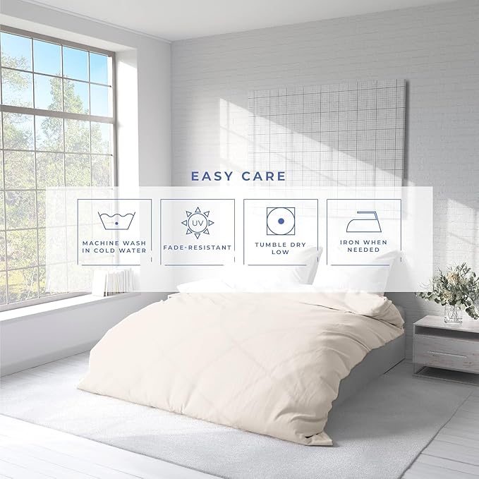 Kotton Culture 1 Pc California King Size Duvet Cover Only -100% Egyptian Cotton Sateen 600 Thread Count Ultra Soft Premium Durable Comforter Cover Zipper Closure & Corner Ties (Butter,104"x98")