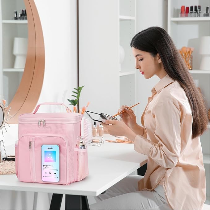 F-color Hanging Shower Caddy Portable - College Dorm Essentials for Guys with Hooks, Quick-Dry Shower Bag for Dorm Travel Gym Camping, Water-Resistant with Multiple Pockets, 2 Packs Black & Pink