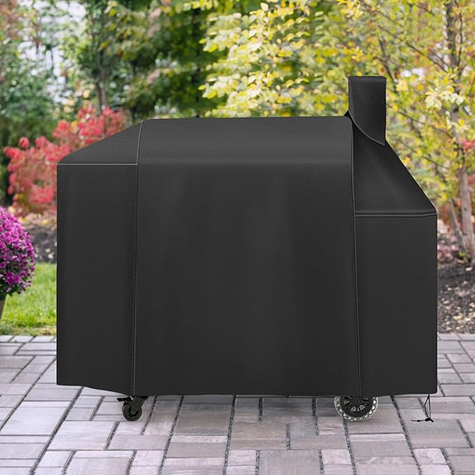 Grill Cover for Pit Boss Pro Series 1600,Competition Series 1600,Elite Series 1600,PB1600CS,PB1600PS2,PB1600PSE,Titan 1600CS Pellet Smoker Grill,Heavy Duty 600D Waterproof Pitboss Smoker Cover,Black