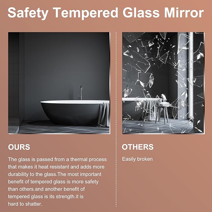 White Round Mirror 30 Inch,Circle Bathroom Vanity Mirror for Wall,Hanging Modern Tempered Glass Mirror for Entryway or Living Room