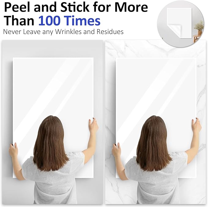 Dry Erase White Board Sticker for Wall (49 × 29)