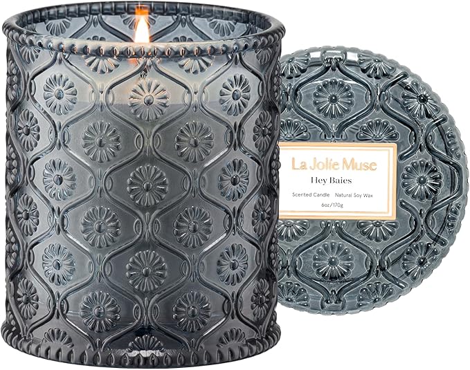 LA JOLIE MUSE Berry Candle, Hey Baies Fruit Scented Candle Gifts, Natural Soy Candles, Spring Summer Candles for Home Scented, 6 oz 40 Hours Burn