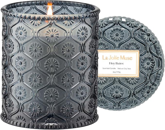 LA JOLIE MUSE Berry Candle, Hey Baies Fruit Scented Candle Gifts, Natural Soy Candles, Spring Summer Candles for Home Scented, 6 oz 40 Hours Burn