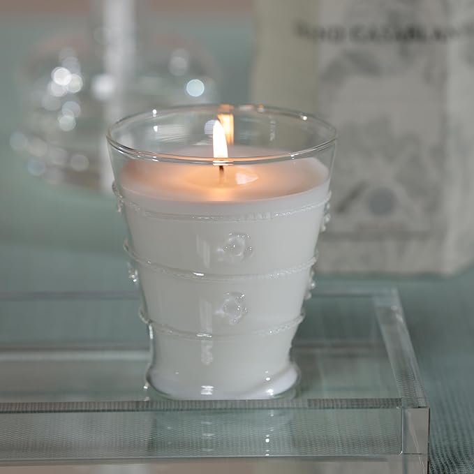Zodax Grand Casablanca Glass Jar Scented Candle for Home Decor - Single-Wick Candle Ideal for Kitchen and Bathroom - Makes a Great Gift for Women and Men - Casablanca Lily - 8.3 Oz.