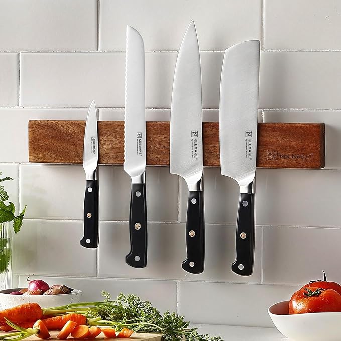 KEEMAKE 8 Inch Serrated Bread Knife for Homemade Bread, High Carbon Stainless Steel Razor Sharp Carving Knife, Sourdough Knife for Slicing Homemade Bread, Bagels, Cake