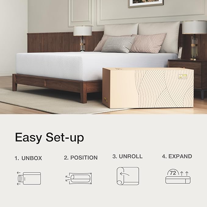 Novilla Queen Size Mattress, 14 inch Gel Memory Foam Mattress, Queen Mattresses for Cooling Night Sleep & Pressure Relief, CertiPUR-US Certified