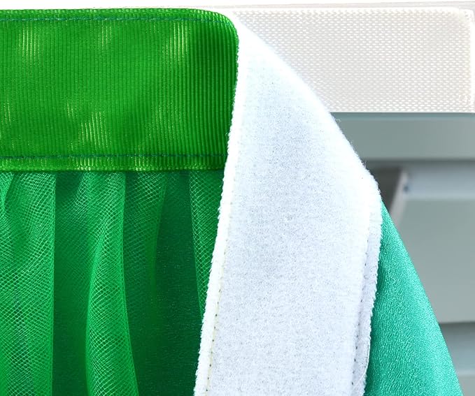 Suppromo Green Tulle Table Skirt for Birthday 6ft Green Ruffle Tutu Tablecloth for Baby Shower Gender Reveal Wedding, Hawaiian Jungle Luau Themed Party, Animal Safari Theme Party Decorations