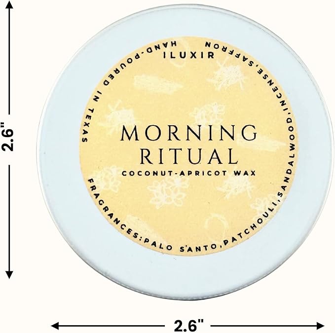 Morning Ritual Scented Candle – Earthy Moss, Palo Santo & Sandalwood – Ideal for Yoga, Meditation & Relaxation – Long Burning, Vegan, Phthalate-Free, Hand-Poured in The USA (4 Pack, 2 oz Each)