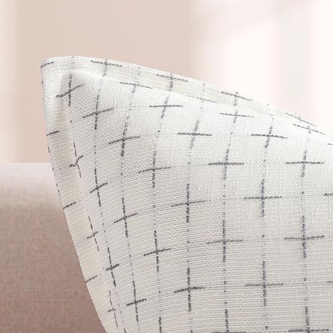 ZWJD Pillow Covers 26x26 Set of 2 Soft Polyester Textured Pillow Covers with Stylish Flange Edge Cozy Farmhouse Throw Pillows for Couch Bed Sofa Living Room