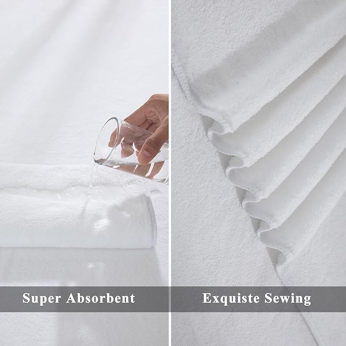 MINCHI 4 Piece Oversize Bath Towels Set, Ultra Soft Absorbent Bathroom Towel for Home and Hotel Shower Towel Oversized Bath Sheet, 35x70 Large Bath Towels 600 GSM, White