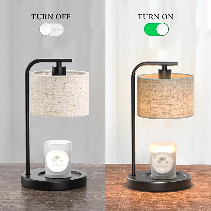 Black Candle Warmer Lamp with Timer Dimmer, Electric Candle Warmer Wax Heater, Birthday Gifts for Women Her Mom, House Warming Gifts New Home