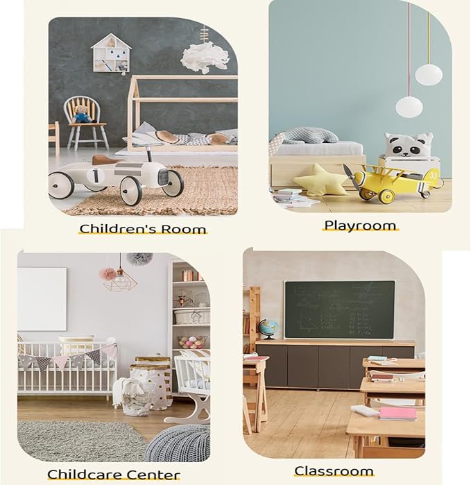 Cowiewie Toy Organizers and Storage, 5-Section Kids Bookshelf for Organizing Books Toys, Wooden Storage Cabinet for Playroom, School Classroom