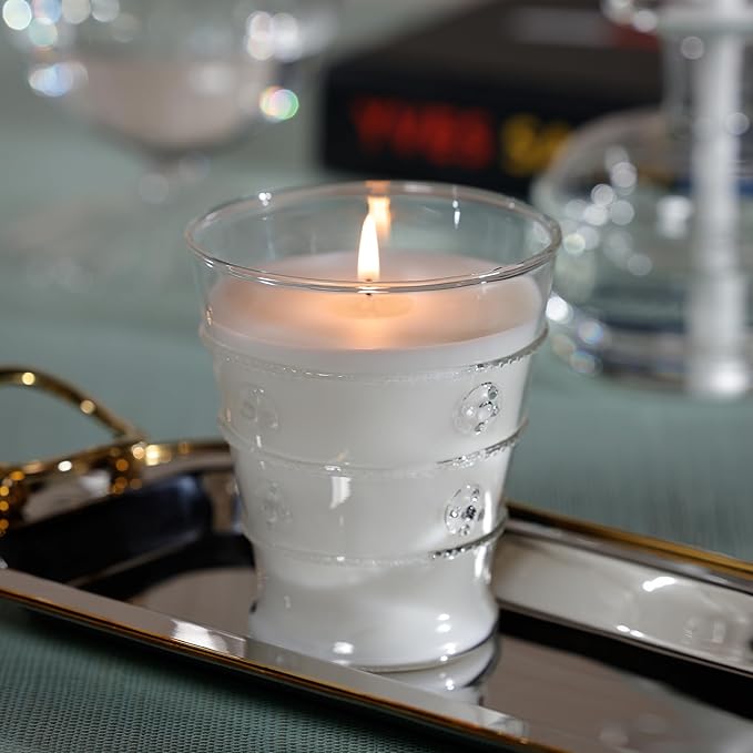 Zodax Grand Casablanca Glass Jar Scented Candle for Home Decor - Single-Wick Candle Ideal for Kitchen and Bathroom - Makes a Great Gift for Women and Men - Versailles Tuberose - 8.3 Oz.