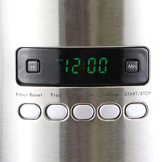 Kenmore Drip Coffee Maker - 12 Cup Programmable Cafe Machine With Glass Pot, Regular & Bold Brew, Auto Shut Off Large Water Reservoir, Reusable Filter, Kitchen Appliances For Cafeteria Barista, White