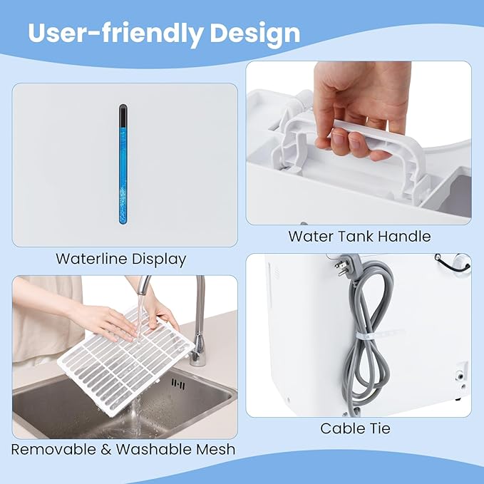 ARLIME 94.5 Pints Dehumidifier for Home, 6000 Sq.Ft Energy Star Dehumidifier w/24H Timer, LED Display, Child Lock, Drain Hose& Auto Defrost for Bedroom Basement Garage Office (94.5 Pints)