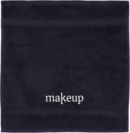 Chakir Turkish Linens Premium Cotton Absorbent Turkish Towels (Washcloth - 6 Piece - Black-Makeup)
