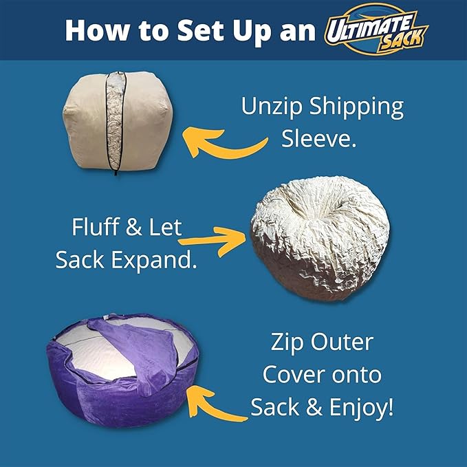 Ultimate Sack Kids Bean Bag Chair, Oversize Bean Bag Chair for Adults, Comfy Chair Bean Bag Couch Lounge Sofa Loveseat Furniture | Teal Suede