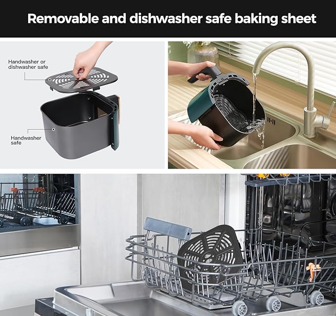 Panana Air Fryer, 8QT Large Capacity Air Fryer, Oilless Healty Cooker Airfryer Oven with 8 Presets, 1500W Air Fryers for Quick Meal, Home Use