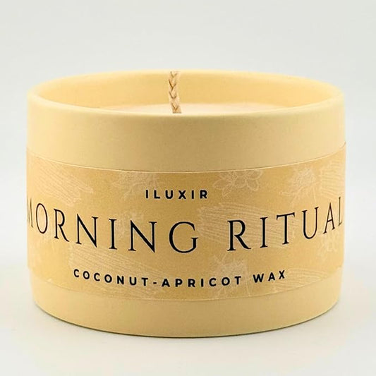 Morning Ritual Scented Candle – Earthy Moss, Palo Santo & Sandalwood – Perfect for Slow Mornings, Meditation, Yoga & Relaxation – Vegan, Phthalate-Free, Handcrafted in The USA (5 oz.)
