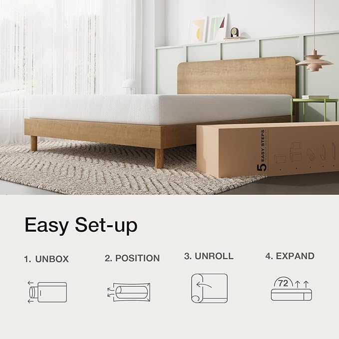 Novilla Full Mattress, 5 Inch Full Bed Mattress for Kids, Gel Memory Foam Mattresses for Cooling Night Sleep, Pressure Relief, CertiPUR-US Certified