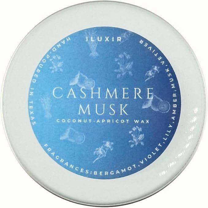 Cashmere Musk Luxury Candle – Cozy & Elegant Scent with Amber, Vetiver & Florals – Vegan, Handcrafted, Phthalate-Free, Cruelty-Free Coconut Wax Candle for Home(Pack of 4, 2 oz. Each)