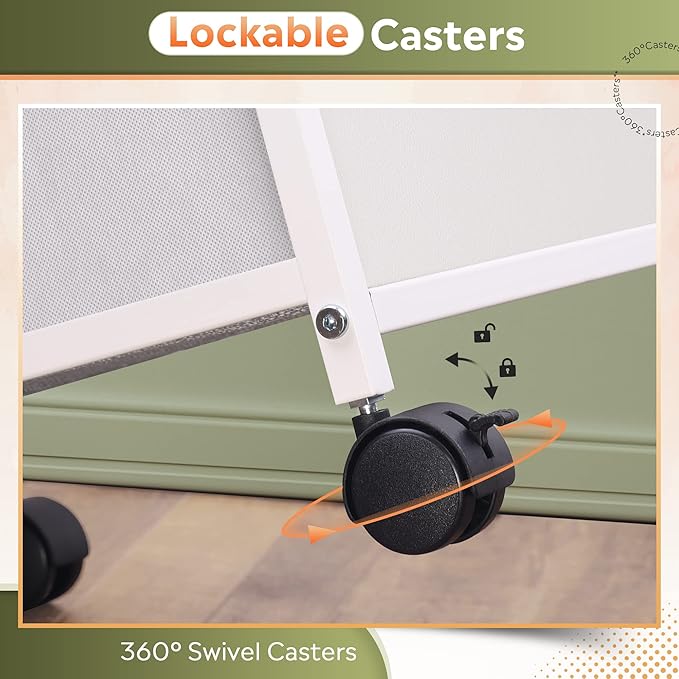 DEVAISE 2 Drawer Mobile File Cabinet, Rolling Printer Stand with Open Storage Shelf, Fabric Vertical Filing Cabinet fits A4 or Letter Size for Home Office, White